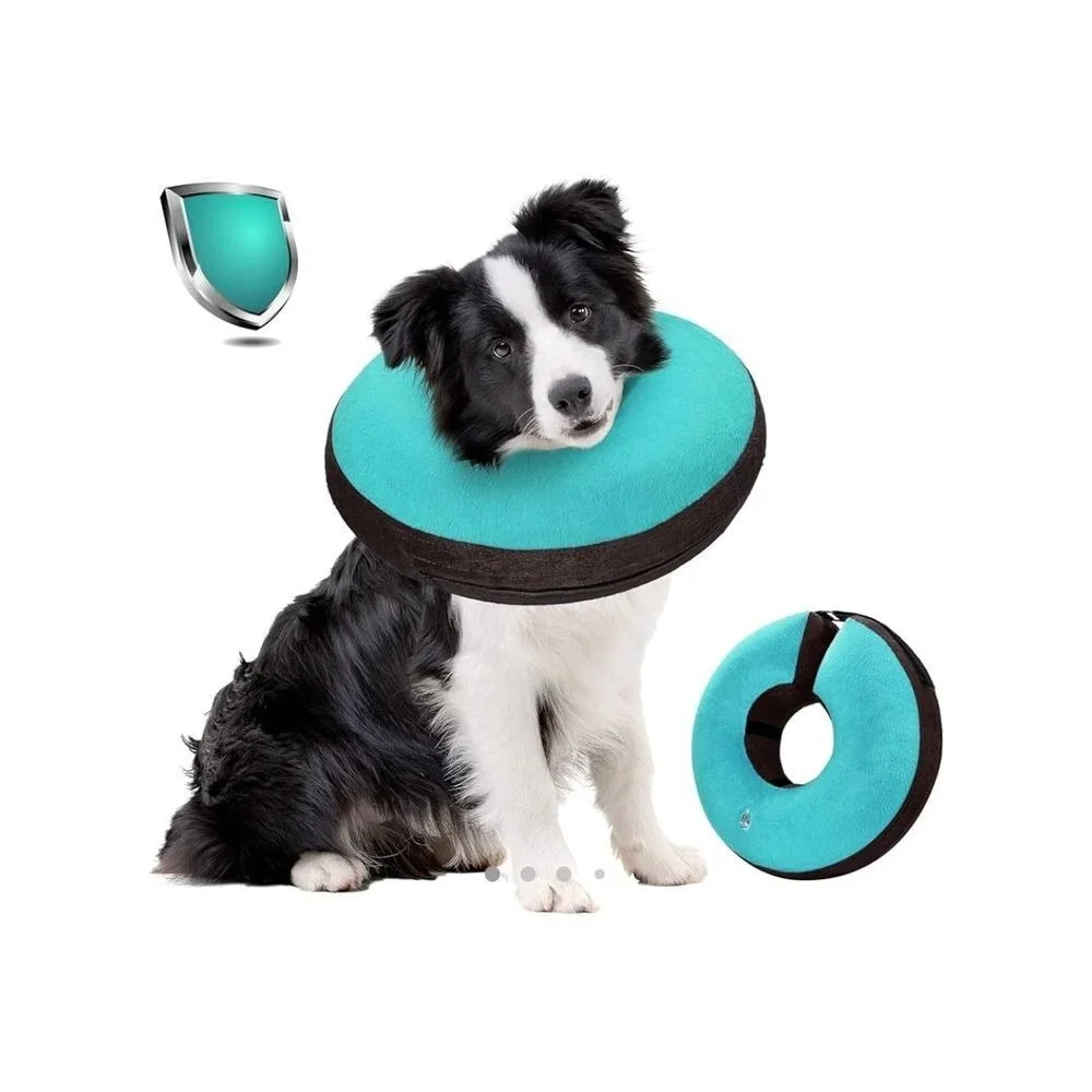 After Surgery Inflatable Protective Dog Collar Plastic Dog Collar After Surgery Inflatable Dog Cone Alternative Soft Donut  Collar For Dogs After